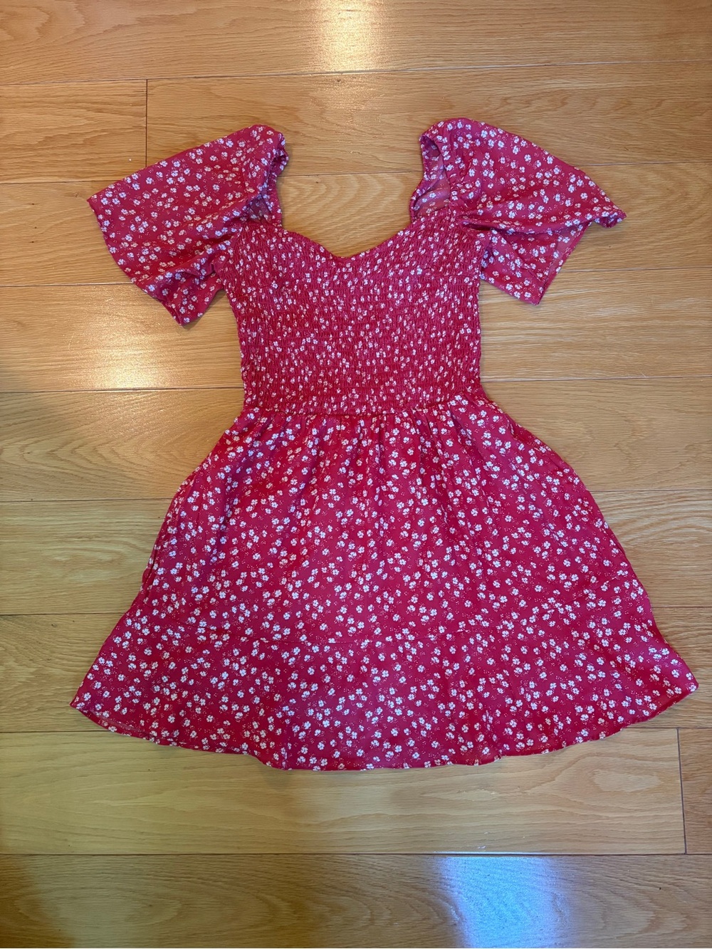 Abercrombie & Fitch Floral Flutter Sleeve Smocked Mini Dress -Women’s Size Small